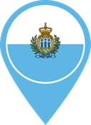 The Flag of San Marino Map Pin