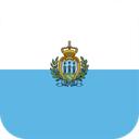 The Flag of San Marino Rounded Square