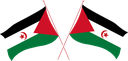 The Flag of Sahrawi Arab Crossed Flags