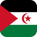 The Flag of Sahrawi Arab Rounded Square