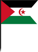 The Flag of Sahrawi Arab V Cut