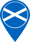 The Flag of Scotland Map Pin