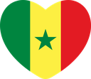 The Flag of Senegal Heart