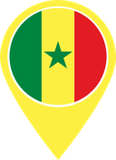 The Flag of Senegal Map Pin