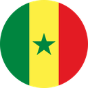 The Flag of Senegal Round