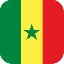 The Flag of Senegal Rounded Square