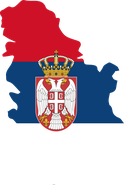 The Flag of Serbia Map