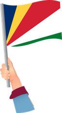 The Flag of Seychelles Handheld
