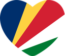 The Flag of Seychelles Heart