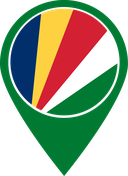 The Flag of Seychelles Map Pin