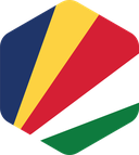 The Flag of Seychelles Rounded Hexagon