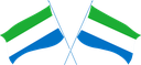 The Flag of Sierra Leone Crossed Flags