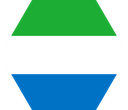 The Flag of Sierra Leone Hexagon I