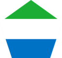 The Flag of Sierra Leone Pentagon