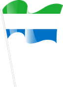 The Flag of Sierra Leone Pole Flag I