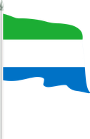 The Flag of Sierra Leone Pole Flag II