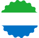The Flag of Sierra Leone Scallop Circle