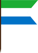 The Flag of Sierra Leone V Cut