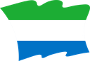 The Flag of Sierra Leone Wavy II