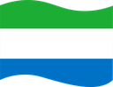 The Flag of Sierra Leone Wavy I