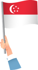 The Flag of Singapore Handheld