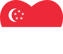 The Flag of Singapore Heart
