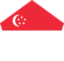 The Flag of Singapore Pentagon