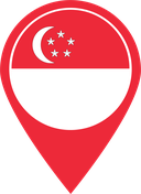 The Flag of Singapore Map Pin