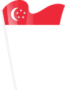 The Flag of Singapore Pole Flag I