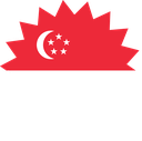 The Flag of Singapore Star Burst