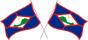 The Flag of Sint Eustatius Crossed Flags