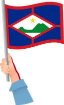 The Flag of Sint Eustatius Handheld