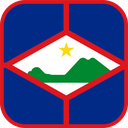 The Flag of Sint Eustatius Rounded Square