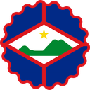 The Flag of Sint Eustatius Scallop Circle
