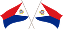 The Flag of Sint Maarten Crossed Flags