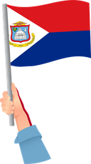 The Flag of Sint Maarten Handheld