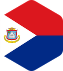 The Flag of Sint Maarten Rounded Hexagon
