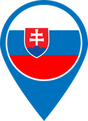 The Flag of Slovakia Map Pin