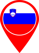The Flag of Slovenia Map Pin