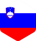 The Flag of Slovenia Rounded Hexagon