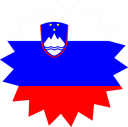 The Flag of Slovenia Star Burst