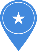 The Flag of Somalia Map Pin