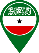 The Flag of Somaliland Map Pin