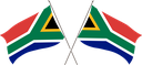 The Flag of South Africa Crossed Flags