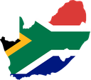 The Flag of South Africa Map