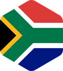 The Flag of South Africa Rounded Hexagon