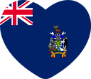 The Flag of South Georgia Heart