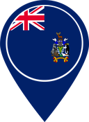 The Flag of South Georgia Map Pin