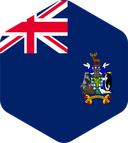 The Flag of South Georgia Rounded Hexagon