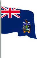 The Flag of South Georgia Pole Flag II